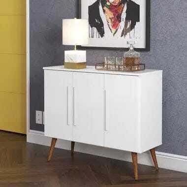 Aparador 3 Portas Retrô Pés de Madeira - Branco - 100% MDF é boa?