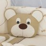 Kit Protetor De Berço Trança Urso Menino Com Saia Palha - 3