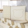 Kit Protetor De Berço Trança Urso Menino Com Saia Palha - 4