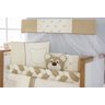 Kit Protetor De Berço Trança Urso Menino Com Saia Palha - 5