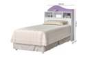 Ver imagem 3 de Cabeceira para Cama Box Solteiro Irla com Nichos para Objetos de Decoração Cor Branco/lilás Ja
