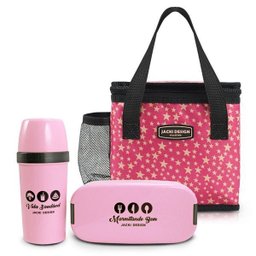(BEM-ESTAR) Kit 3 Peças de Marmita, Garrafa, e Bolsa Térmica - Fúcsia - 1