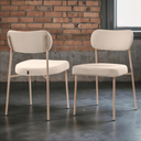 Ver mais imagens de Cadeira De Jantar Sienna Aço Carbono Pintura Epóxi Design Industrial Luxo Sala Estar Gourmet:Boucle 
