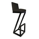 Ver imagem 1 de Banqueta Alta Z Base De Ferro Suede Preto - D'Classe Decor