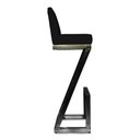 Ver imagem 2 de Banqueta Alta Z Base De Ferro Suede Preto - D'Classe Decor