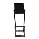 Ver imagem 3 de Banqueta Alta Z Base De Ferro Suede Preto - D'Classe Decor