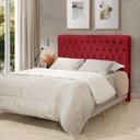 Ver imagem 1 de Cabeceira Cama Queen Estofada 1,60 - Inca Veludo Vermelho