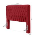 Ver imagem 4 de Cabeceira Cama Queen Estofada 1,60 - Inca Veludo Vermelho