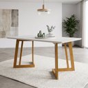 Ver imagem 1 de Mesa de Jantar 6 Lugares Madeira Maciça Califórnia Natural