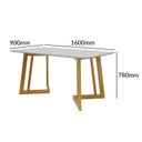 Ver imagem 3 de Mesa de Jantar 6 Lugares Madeira Maciça Califórnia Natural