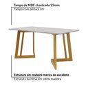 Ver imagem 5 de Mesa de Jantar 6 Lugares Madeira Maciça Califórnia Natural