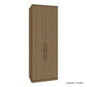 Ver imagem 1 de Guarda Roupa Modulado 02 Portas com Colmeia 245cm Altura Setiba - Jequitibá/carvalho