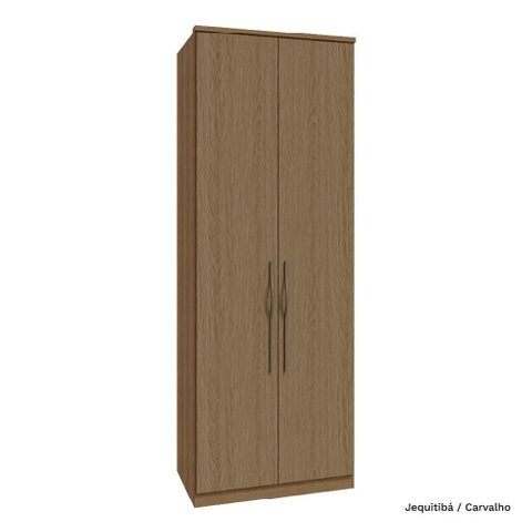 Guarda Roupa Modulado 02 Portas com Colmeia 245cm Altura Setiba - Jequitibá/carvalho
