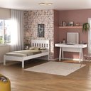 Ver imagem 2 de Cama de Solteiro para Colchão 88 X 188 Cm com Penteadeira 131,5cm Multimóveis Cr35247
