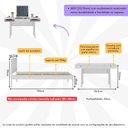 Ver imagem 3 de Cama de Solteiro para Colchão 88 X 188 Cm com Penteadeira 131,5cm Multimóveis Cr35247