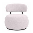 Ver imagem 5 de Poltrona Nuvem Decorativa com Estofamento Bouclé e Base de Aço Cinza Sallar Home