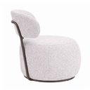 Ver imagem 7 de Poltrona Nuvem Decorativa com Estofamento Bouclé e Base de Aço Cinza Sallar Home