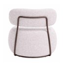 Ver imagem 2 de Poltrona Nuvem Decorativa com Estofamento Bouclé e Base de Aço Cinza Sallar Home