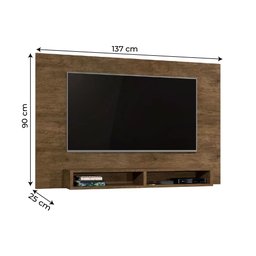 Painel TV até 42" Polegadas 2 Nichos Manhattan J&A Móveis Jequitibá 137x90x26 - 3