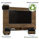 Ver imagem 4 de Painel TV até 42" Polegadas 2 Nichos Manhattan J&A Móveis Jequitibá 137x90x26