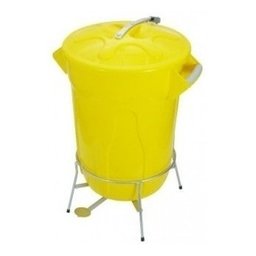 Cesto De Lixo Plastico Com Pedal Aço Galvanizado 40 Litros:Azul - 4