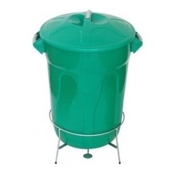 Cesto De Lixo Plastico Com Pedal Aço Galvanizado 40 Litros:Azul - 5