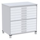 Ver imagem 1 de Mapoteca 10 Gavetas Pandin 120cm (larg) Inmetro Tampo Mdp Cinza