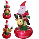 Ver imagem 1 de Boneco Inflavel Natal Papai Noel Gigante Natalino Rena Decoraçao Loja Shopping Condominio Predio Hal