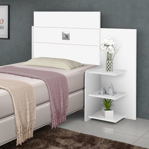 Cabeceira Solteiro com Prateleiras Acapulco J&A Móveis