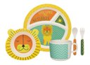 Ver imagem 1 de Kit Alimentação Infantil Bebê Leãozinho Oxford Fibra Bambu