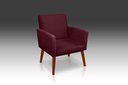 Ver imagem 1 de Poltrona Decorativa Nina Suede Bordô - Pandora Decor - Casa da Poltrona