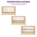 Ver imagem 6 de Conjunto Modulado Quarto de Bebê com Berço, Cômoda e Prateleira com Cabideiros Wave Casatema MadeiraOriginals Branco/Marrom