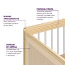 Ver mais imagens de Conjunto Modulado Quarto de Bebê com Berço, Cômoda e Prateleira com Cabideiros Wave Casatema MadeiraOriginals Branco/Marrom