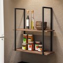Ver imagem 4 de Kit Prateleiras Industriais Decorativas Emma Madeira