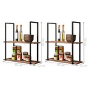 Ver imagem 3 de Kit Prateleiras Industriais Decorativas Emma Madeira