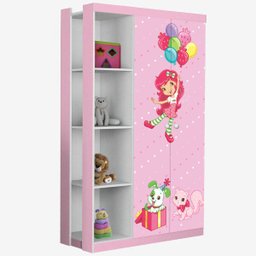 Guarda-roupa Infantil 2 Portas com Prateleira Lateral Lara J&a Móveis - 1