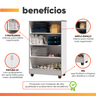 Armário Organizador Multiuso Smart - Branco - Ja Móveis - 4