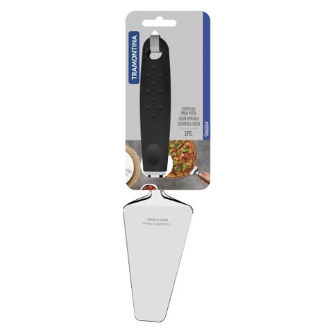Espatula para Pizza Tramontina Utilita em Aço Inox com Cabo de Polipropileno Preto