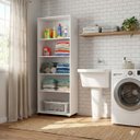 Ver imagem 4 de Armário Multiuso 2 Portas com Rodízios Arezzo J&a Móveis Cozinha e Lavanderia