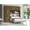 Ver imagem 1 de Guarda Roupa Casal com Cabeceira 5 Portas 3 Gavetas Jequitibá J&A Móveis Cancun 200x204x47