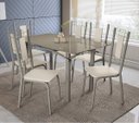 Ver imagem 6 de Conjunto de Mesa Completo com 6 Cadeiras Estofadas Cmc956nk Kappesberg Crome
