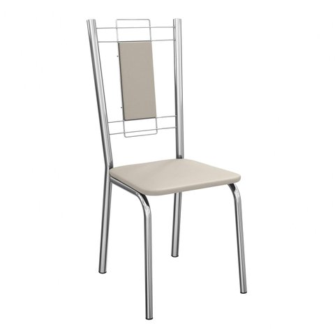 Conjunto de Mesa Completo com 6 Cadeiras Estofadas Cmc956nk Kappesberg Crome