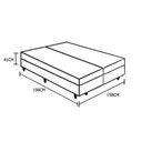 Ver imagem 4 de Cama Box Baú Queen Bipartido King Design Sintético Cinza 158x198x41