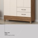 Ver imagem 7 de Guarda Roupa Solteiro 4 Portas e 2 Gavetas Astro - Amêndola Touch/off White