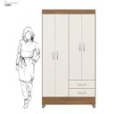 Ver imagem 4 de Guarda Roupa Solteiro 4 Portas e 2 Gavetas Astro - Amêndola Touch/off White