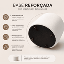 Ver imagem 5 de Puff Redondo Bouclé Decorativo Sala Quarto Banqueta 43x43 cm