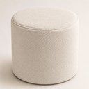 Ver imagem 1 de Puff Redondo Bouclé Decorativo Sala Quarto Banqueta 43x43 cm