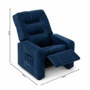 Ver imagem 7 de Poltrona Matrix Reclinável Azera - Veludo Azul Marinho
