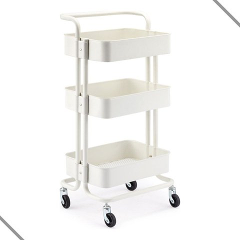 Carrinho Organizador Multiuso 3 Prateleiras - Unidade - Branco