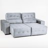 Sofá Retrátil e Reclinável Évora 4 Lugares 2,50m Veludo Luxor Prata Espuma D28 - 3